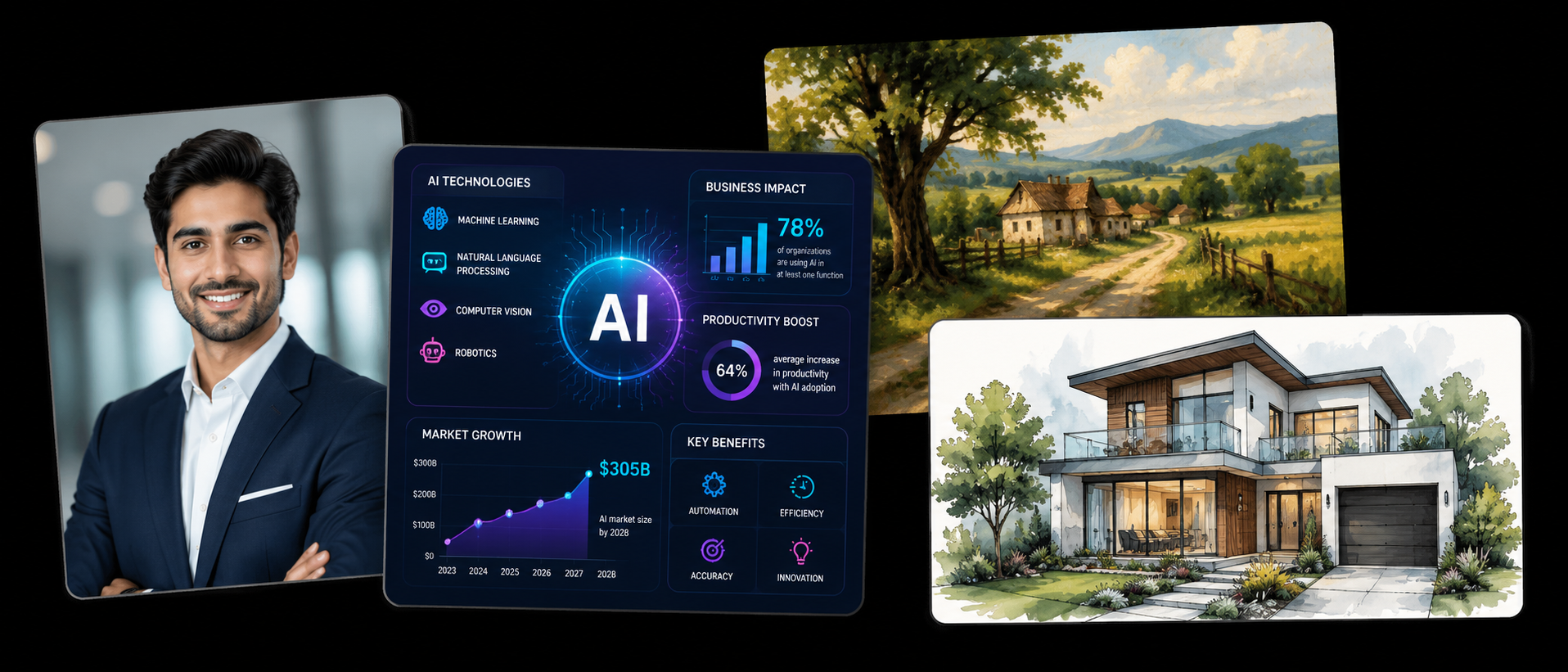 AI image generation examples gallery preview