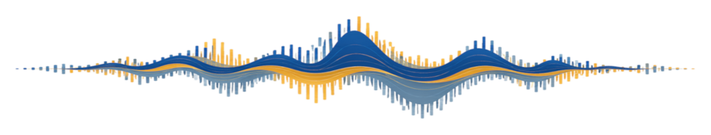 Audio waveform representing AI voice agent conversation